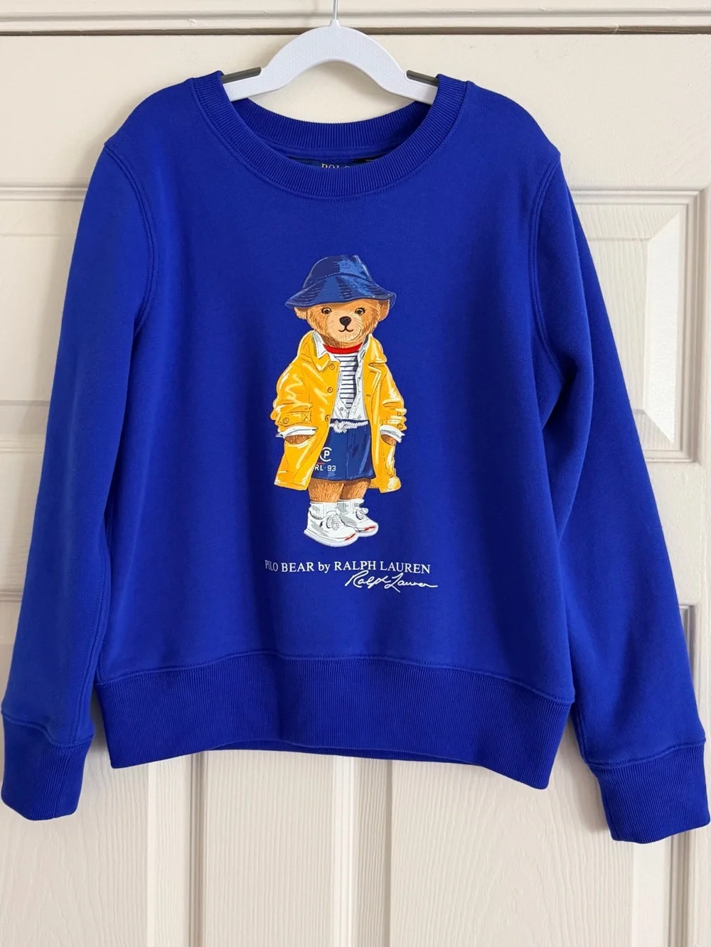 Ralph Lauren Royal Blue Polo Bear Sweatshirt & Sweatpants Set Sz.10-12